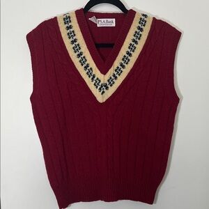 Vintage Wool Red Sweater Vest